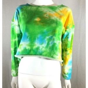 Labijou Women's Cropped Hoodie Top Long Sleeve M